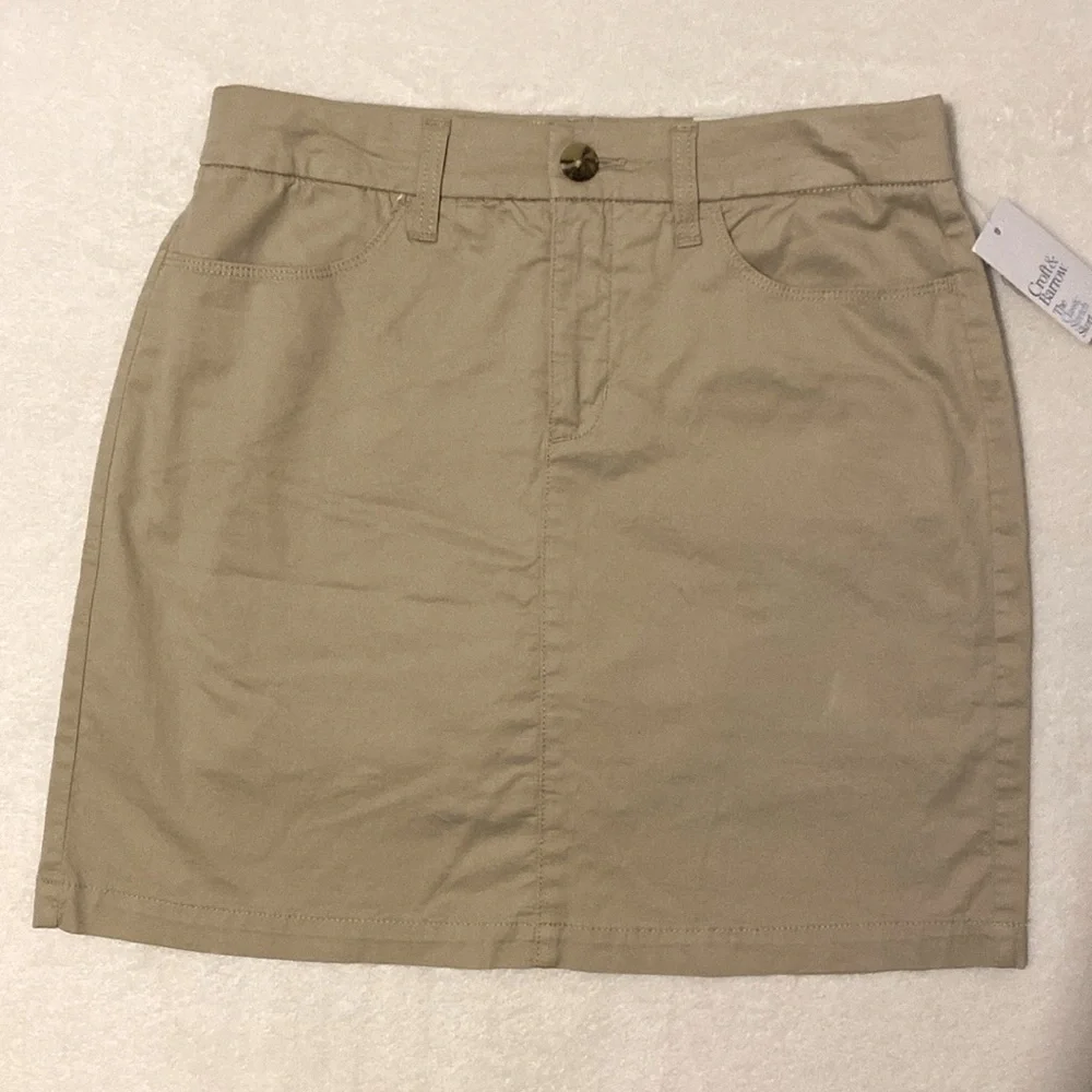 CROFT & BARROW Stretch Skort. Midrise NWT Sz 8 - Picture 2 of 12